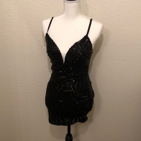 Windsor black sequin mini dress - Picture 2 of 3